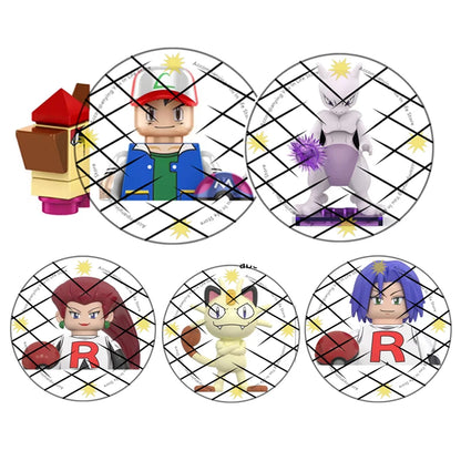 100000 volts pet Trainer ornament Charizard Building Capture pets Blocks Ash Ketchum Misty Serena Mini Action Figure Toys
