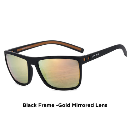 ZENOTTIC Retro Polarized Sunglasses for Men Lightweight TR90 Frame UV400 Protection Square Sun Glasses Night Vision Goggles