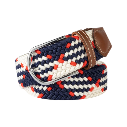 Unisex Elastic Fabric Woven Casual Women Belt Pin Buckle Expandable Braided Stretch Canvas Stylish Leisure Belts for Men