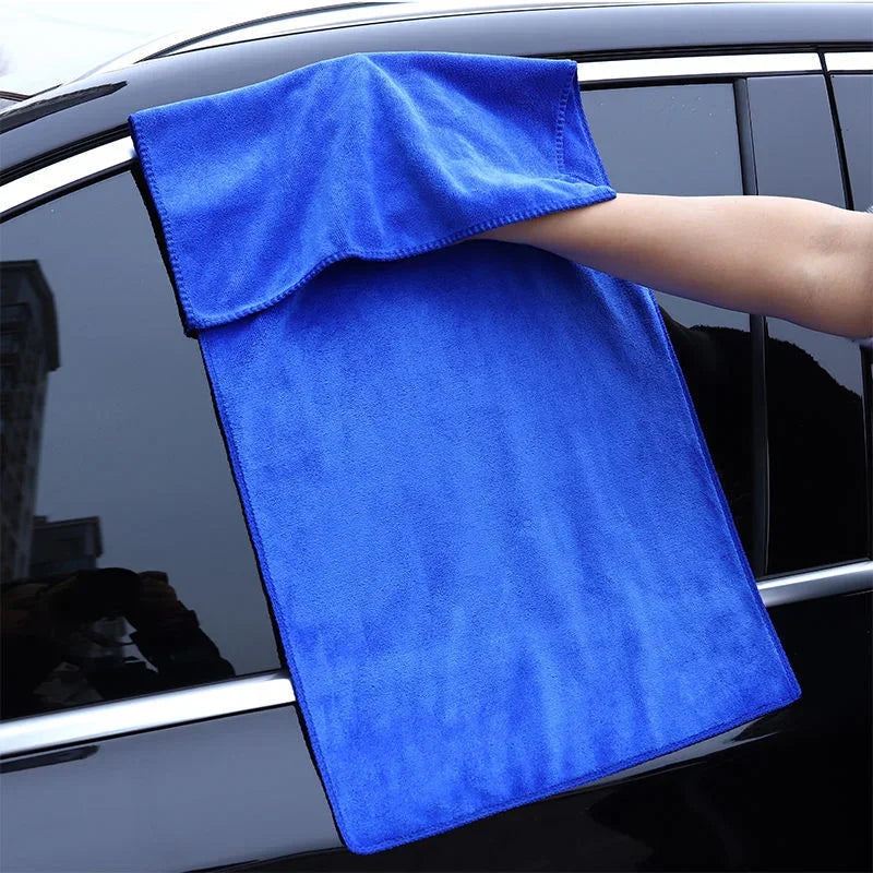 1-20Pcs Soft Microfiber Car Cleaning Towel Drying Cloth Hemming Wash Towel Water Suction Polishing Car Motorcycle Cleaning Tools
