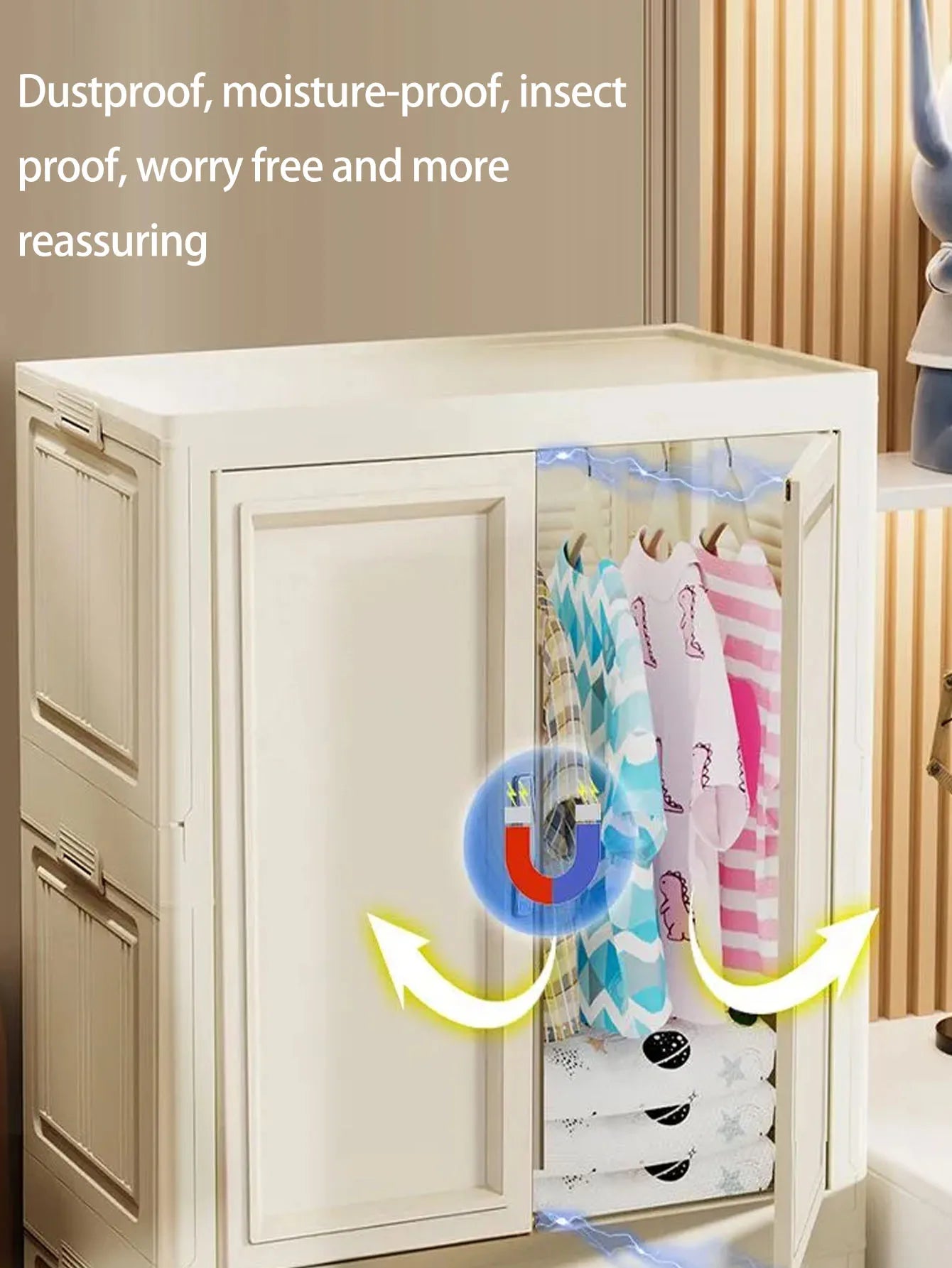 Home Use Baby Closet Easy Assembly Bedroom Storage Cabinet Thickened Children's Clothes Organizer Infant Wardrobe