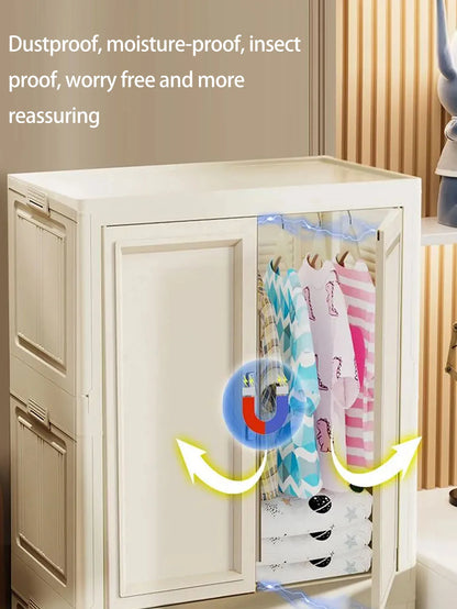 Home Use Baby Closet Easy Assembly Bedroom Storage Cabinet Thickened Children's Clothes Organizer Infant Wardrobe
