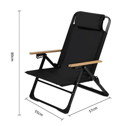 New Upgraded Kermit Chair 5 Gear Adjustable Angle Folding Chair Outdoor Camping High Back Chair Garden Recliner Fishing Chair