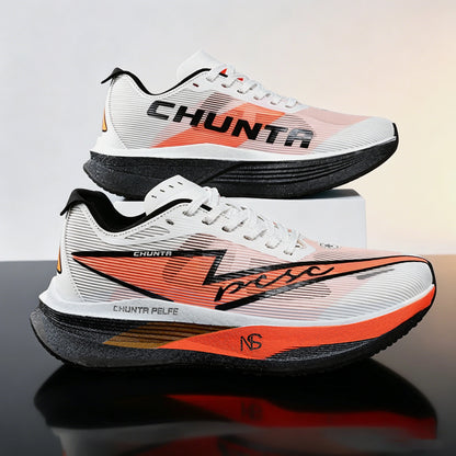 Men's and Women's Running Shoes Anti Slip and Shock-Absorbing Carbon Fiber Board Professional Marathon Chunta Sports Shoes