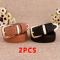 Fashion Women Genuine Leather Belts High Quality Gold Buckle Best Matching Dress Jeans Belts for Lady LB2146