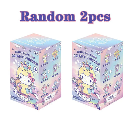 New Dream Unicorn Series Vinyl Plush Doll Blind Box Cute Cartoon My Melody Kuromi Pendants Bag Ornament Toys Mystery Gifts