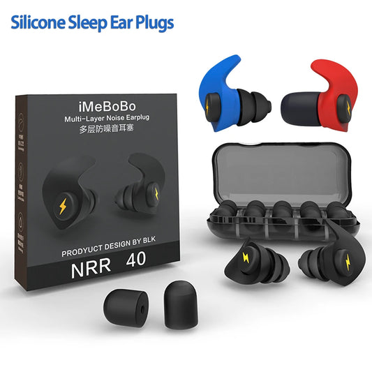 Earplugs Plug Sleep Earplug Anti Bruit Foam Noise Sleeping Cover Ears Silicone For Soundproofing Reduction Ratio Soft Ear Plugs