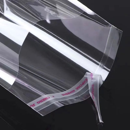 300/100pcs OPP Self Adhesive Plastic Bags Transparent Self Sealing Bag for Jewelry Cookie Candy Gifts Packaging Bags Pouches