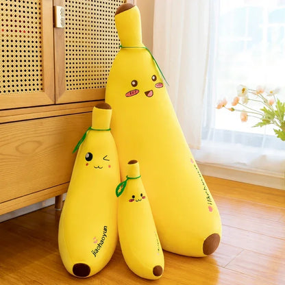 Banana Throw Pillow Long Pillow Cute Lazy Bed Leg Hug Doll Super Soft Girl Doll Squishy Plush Toy