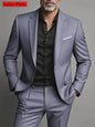 2 Pieces Extra Large Size Suits For Men Wedding Groom Tuxedos Prom Sets Business Male Blazer Trajes De Hombre