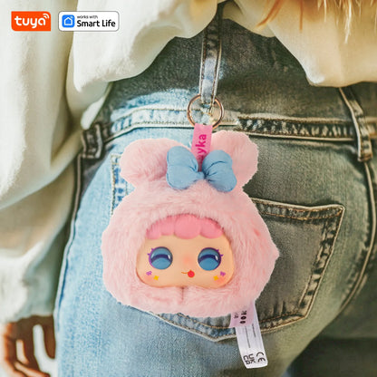 Tuya Smart  AI Plush Robot w/LED Eyes & Voice Control,Interactive Smart Toy USB Rechargeable Companion for Kids Gifts/Smart Home