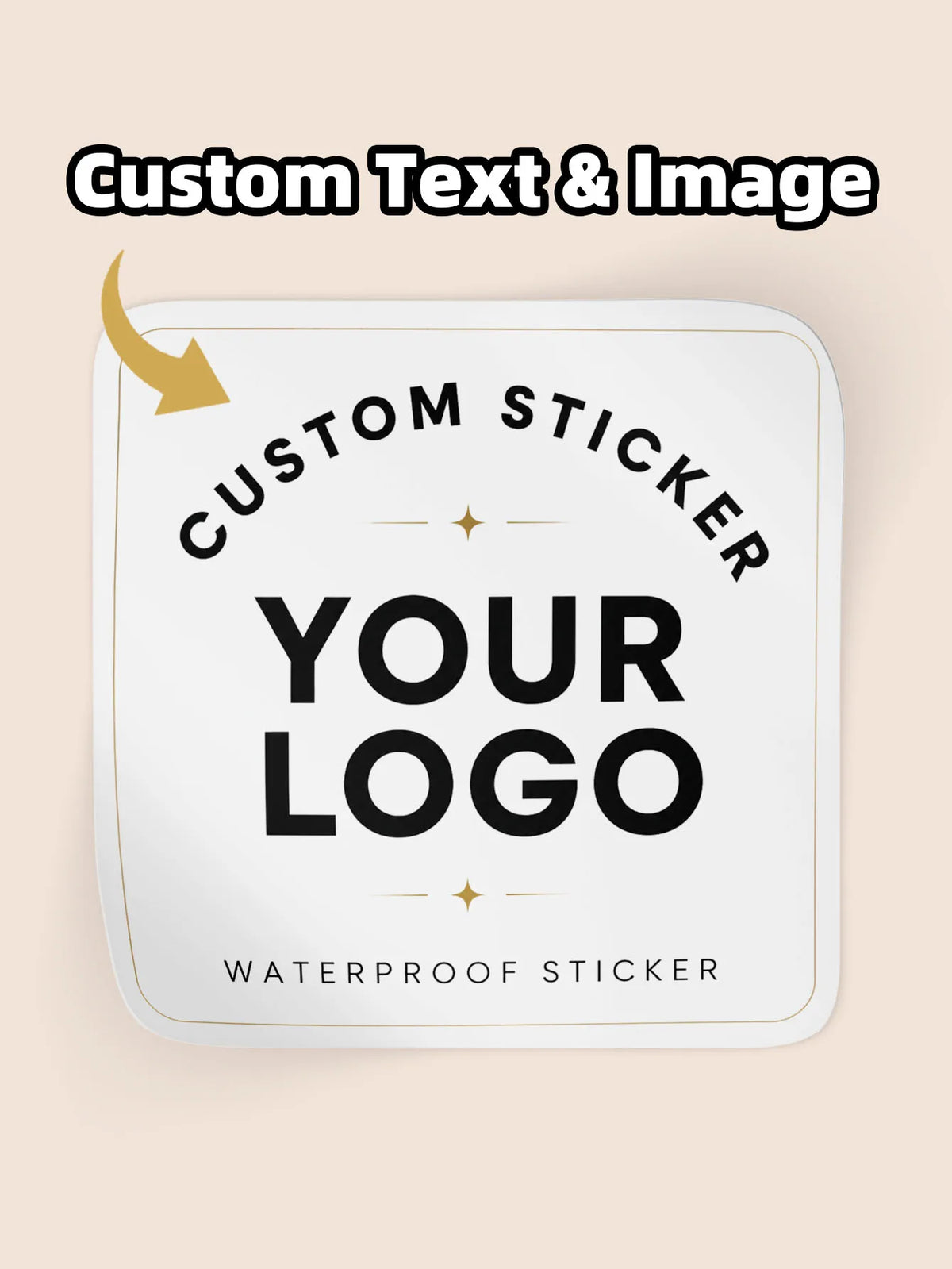 1-100Pcs Square Personalized Custom Stickers, Decor Labels for Holiday Gatherings, Memory Albums & Handmade Keepsakes
