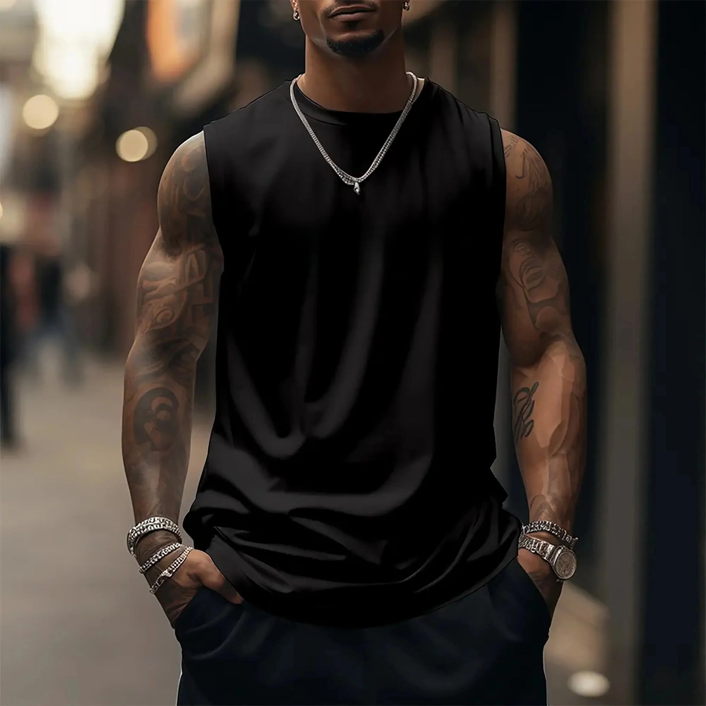 One Piece Men's Tank Top Japanese Anime Spring/Summer Sports Fitness Trend Casual Sleeveless Top