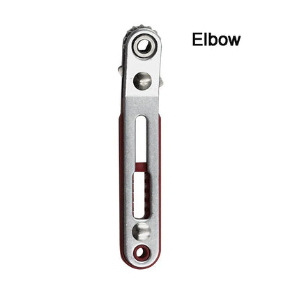 Two Way Ratchet Screwdriver Multifunctional Bidirectional Forward and Reverse Ratchet Screwdriver Elbow Flat Cross Slotted Tool