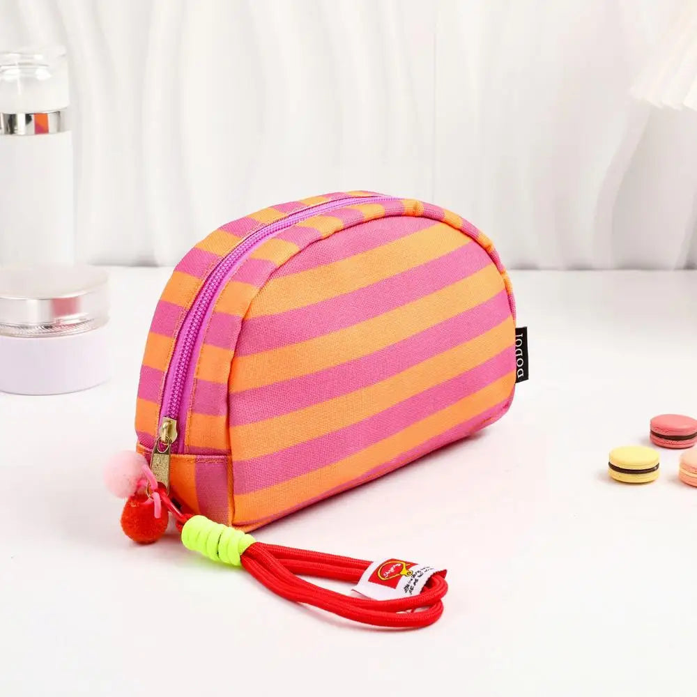 Women's Striped Beach Clutch Bag Versatile Small Woven Crochet Handbags Purses Knitting Dumpling Clutch Casual Bag