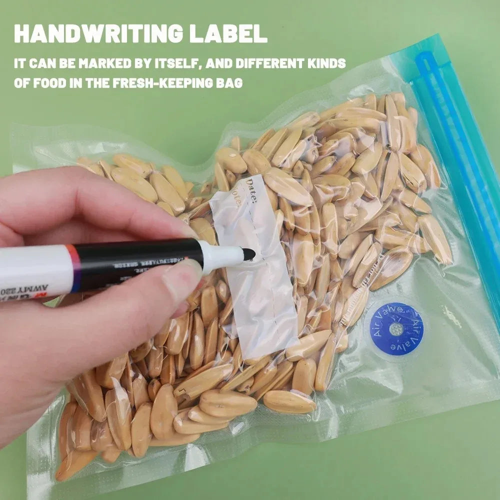 Reusable Vacuum Sealer Bags Food Storage Bag Household Vacuum Vegetable Food Sealer Bag With Hand Pump Sealing Clips