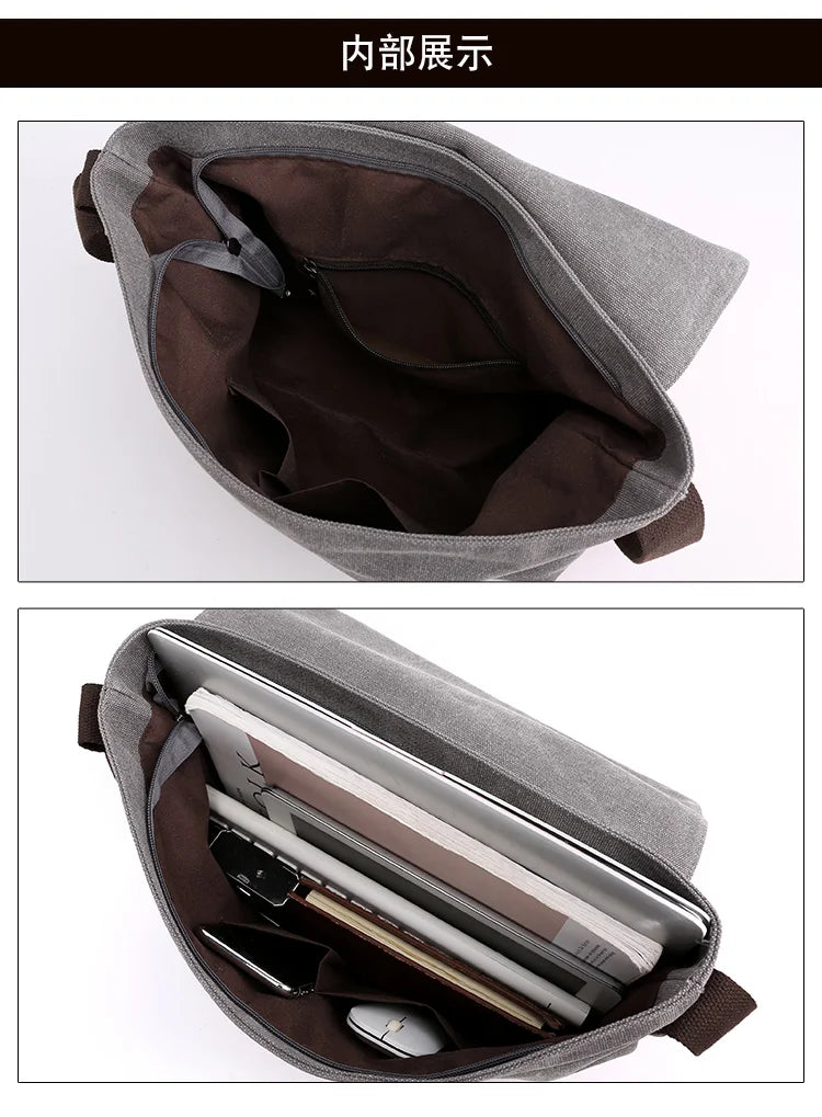 Men's multi-functional shoulder bag, leisure large capacity business travel bag, fashionable storage sling bag