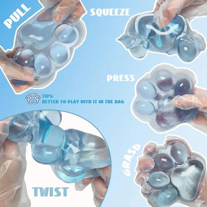Cat Paw Sticky Squishy Super Soft Elastic Stress Release Squeeze Portable Relaxing Hand Toy Emotion Relief Fidget Gadget Gifts