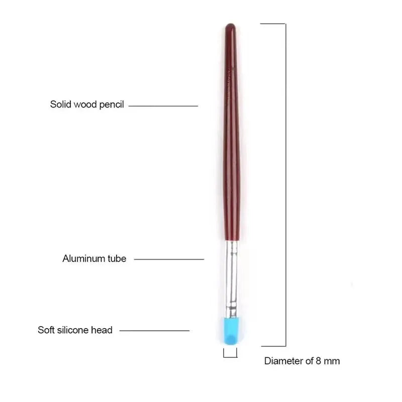 5Pcs/Set Silicone Clay Sculpting Tool for Brush Modeling Dotting Nail Art Pottery Clay Tools DIY Carving Sculpting Tools