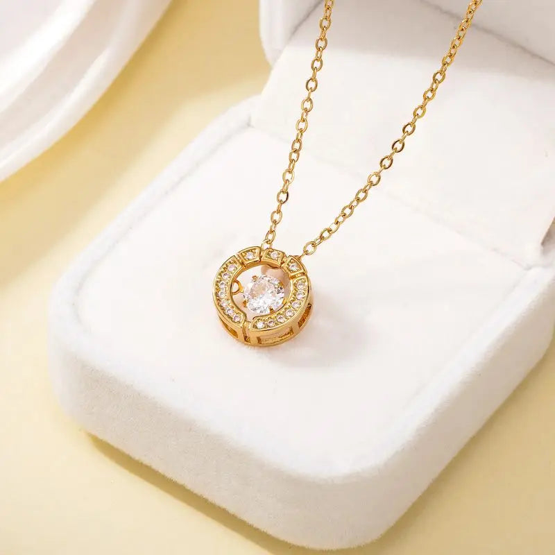 TOHM Classic Fashion Stainless Steel Choker Necklace Zircon Chain For Couple Jewelry Gifts Dropshipping Wholesale