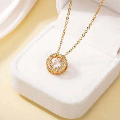 TOHM Classic Fashion Stainless Steel Choker Necklace Zircon Chain For Couple Jewelry Gifts Dropshipping Wholesale