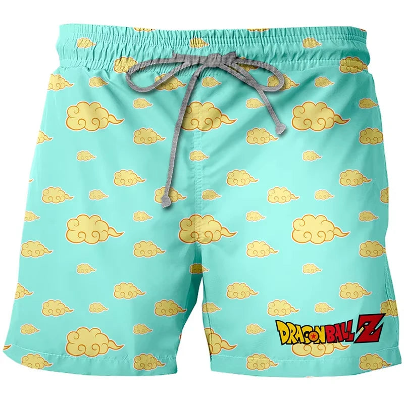 2026 Japanese Cartoon Dragon Ball Z Children's Boys Shorts Beach Pants Summer Cartoon Cute Boys Beach Pants Lightweight Shorts
