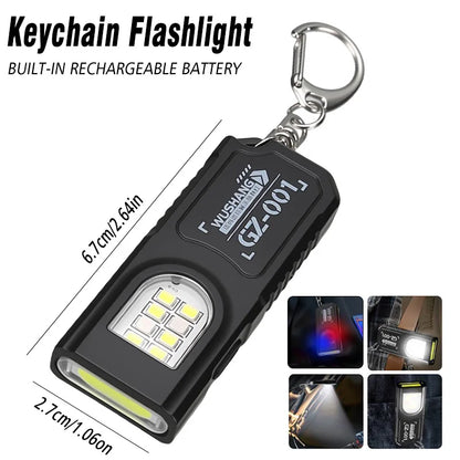 Portable LED Work Light Clip On Hat Light, Mini USB Rechargeable EDC Flashlight for Fishing Home Emergency Camping Headlamp