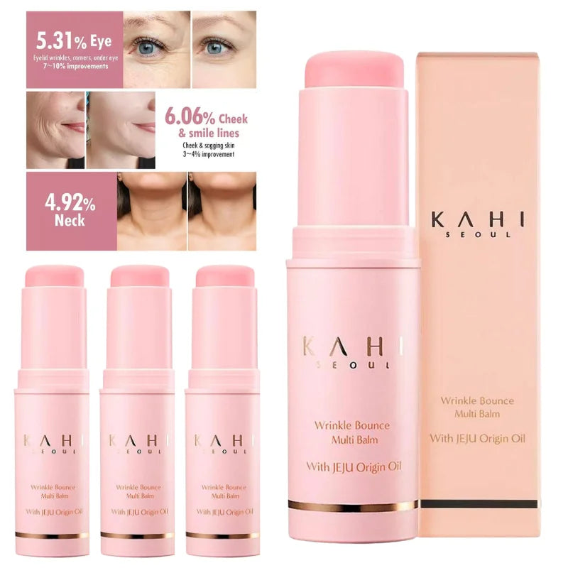 KAHI Wrinkle Bounce Multi Balm Nourishing Hydrating Solid Face Balm Portable Wrinkle Bounce Skin Care Stick Cosmetic
