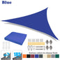 Triangle Sun Shade Sail Canopy UV Block Sun Shelter with Fixing Kits for Outdoor Patio Pool Beach Backyard Garden Sunscreen Tent