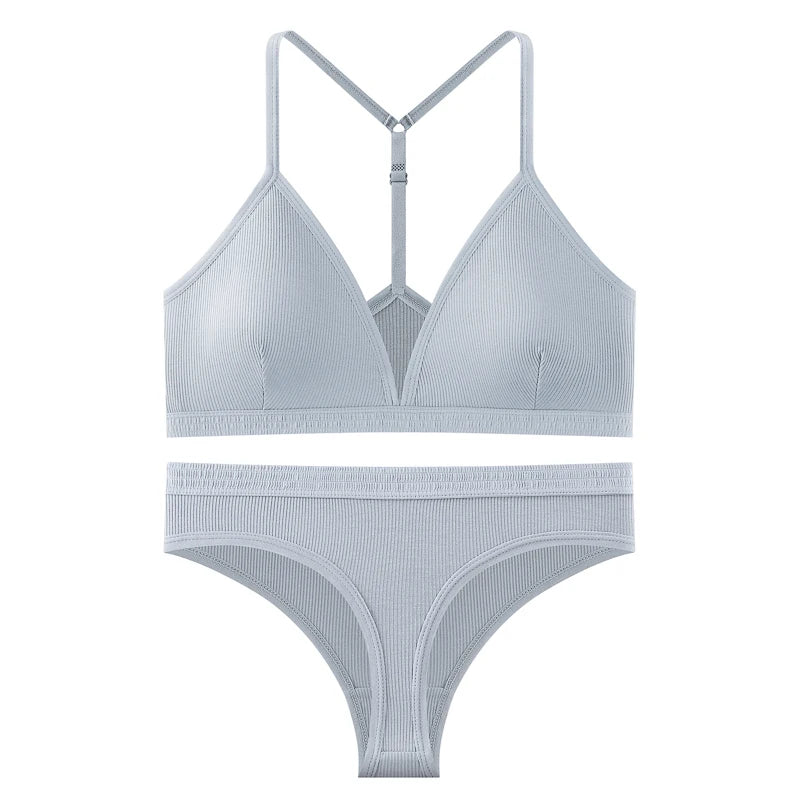 Women Bra Set Panties Sexy Push Up Bralette Female Fitness Seamless Underwear Sports Lingerie Brassiere Set Tank Crop Tops S-XL