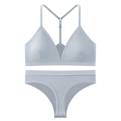 Women Bra Set Panties Sexy Push Up Bralette Female Fitness Seamless Underwear Sports Lingerie Brassiere Set Tank Crop Tops S-XL