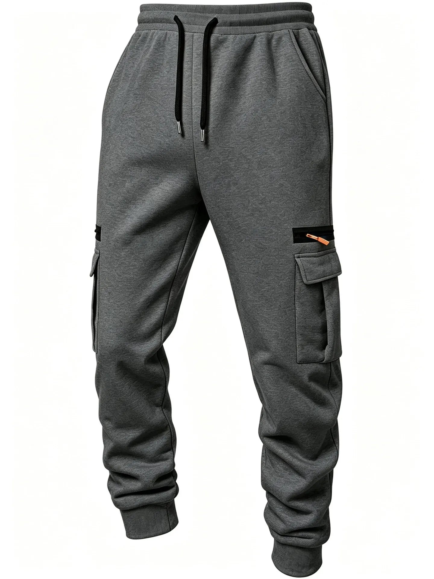 2026 Men's Joggers Pants Loose Drawstring Long Pants Men Zipper Multi-pocket Sweatpants Casual Cargo Trousers For Men Fitness