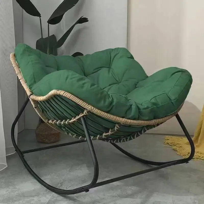 Rocking Chair Lazy Sofa Bird Nest Shaped Living Room Balcony Nap Small Apartment Rattan Woven Adult