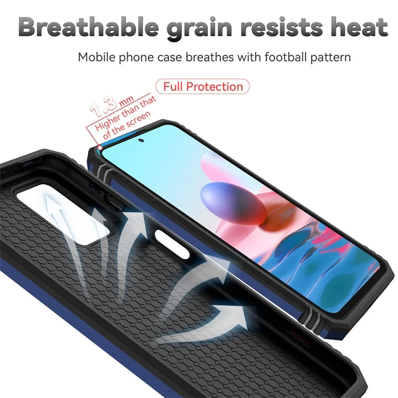 For Xiaomi Redmi Note 10 10s 4G Case Magnetic Holder Ring Armor Funda For Redmi Note 10 Pro Max Note10 10C Lens Protector Cover