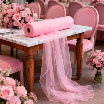 Tulle Fabric for Wedding Christmas Decorations DIY White Tutu Baby Shower Table Skirt Ceiling Decor Birthday Party Craft Supplie