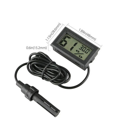 Embedded Digital Thermometer Hygrometer with External Wire Probe High Precision Electronic Humidity Temperature Meter Greenhouse
