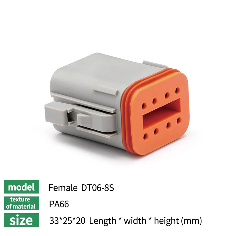 10/50/100 Sets Deutsch DTM/DT/DTP/DTF Automobile Connector Plug&Socket Male&Female Terminal DTM04-2/3/4/6/8/12 DTM06-2/3/4/6/8S