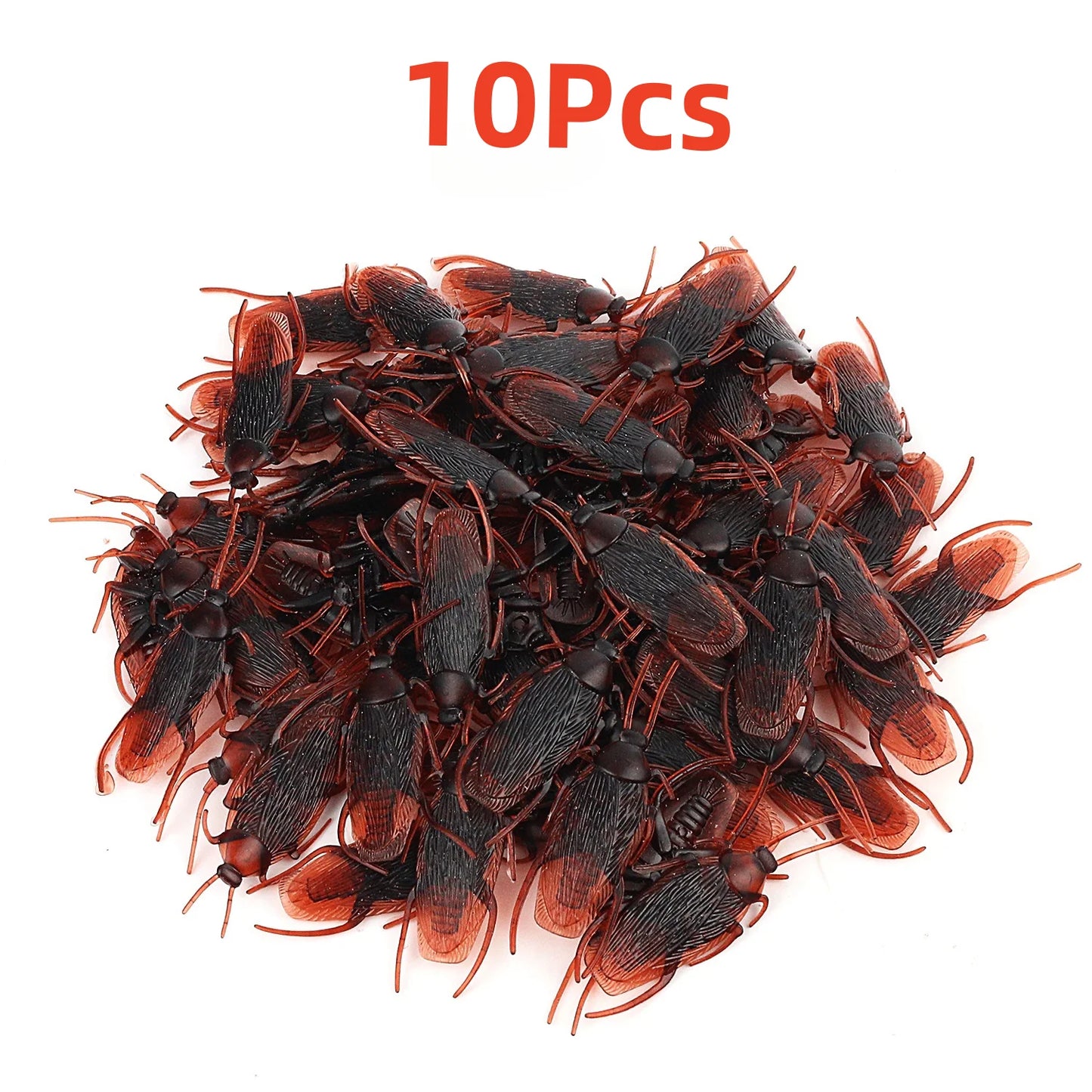 10/50pcs Realistic Plastic Cockroach Simulation Fake Cockroach Insect Spoof Toy Fake Bug Scary Horror Novelty Fun Halloween Gift