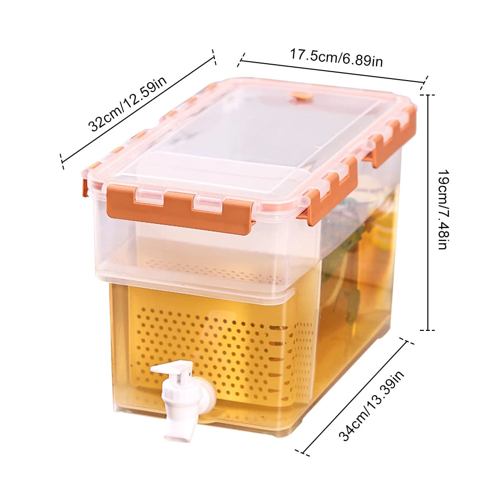 3.5-10L Cold Water Kettle with Faucet Refrigerator Cool Water Bucket Lemonade Bottle Beverage Water Dispenser Drinkware Outdoor