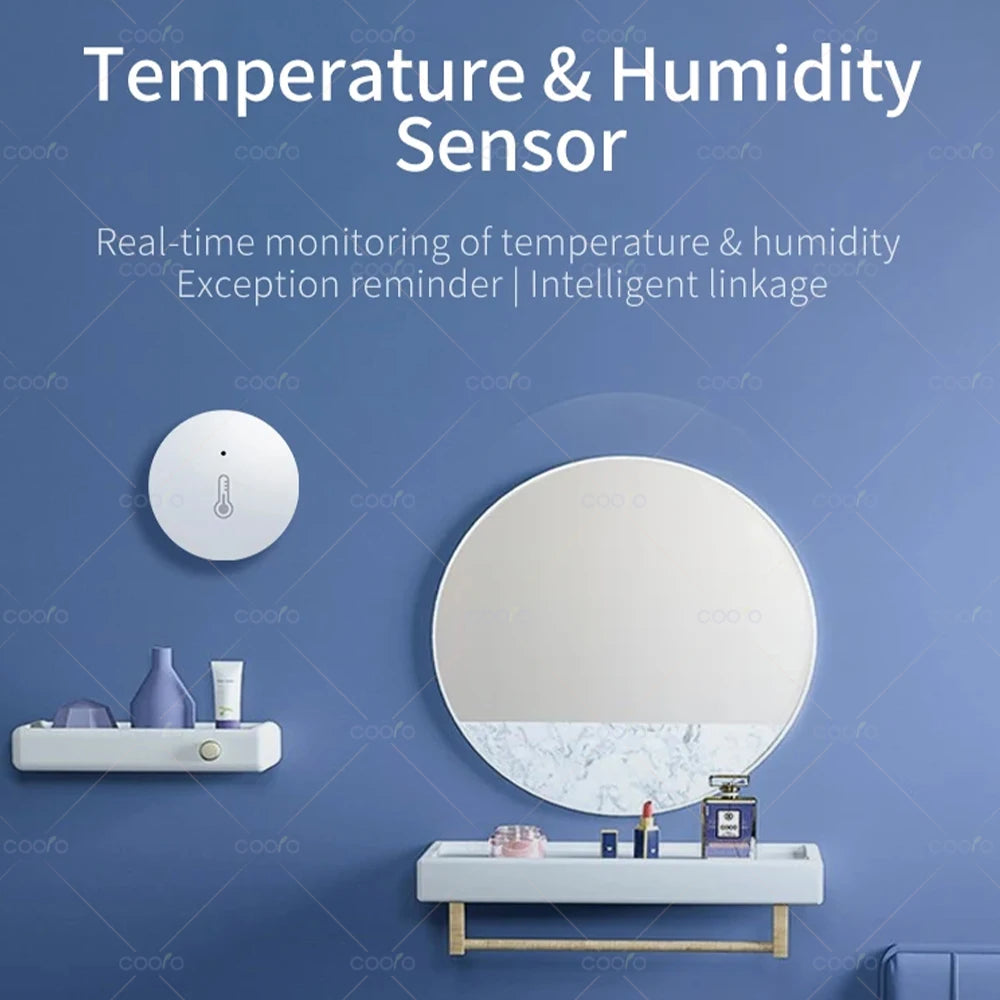 ZigBee Temperature And Humidity Sensor Remote Monitor By Ewelink App Battery Powered Works With Alexa Google Yandex Zigbee2mqtt