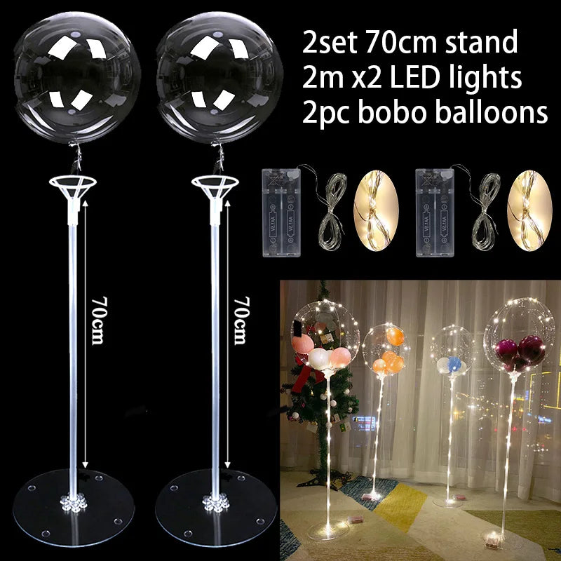 1/2 set Latex Balloon Holder Balloons Stand Column Metallic Balloons Baby Shower Kids Birthday Party Wedding Decoration Supplies