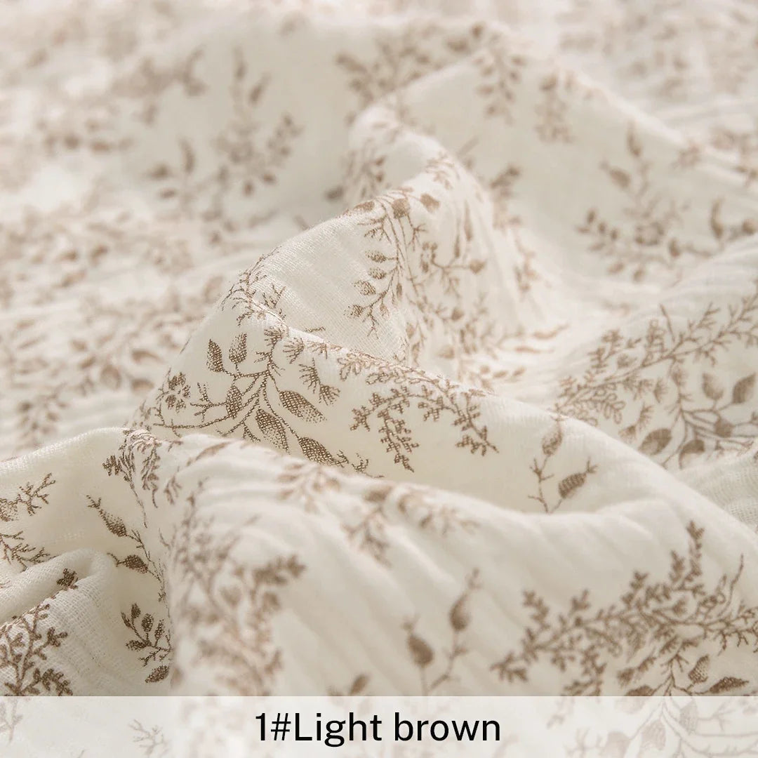 135x50/500cm Soft Pure Cotton Double-Layer Crepe Fabric For Summer Dress Bedding Home Wear Pajama DIY Clothing Cloth TJ20572