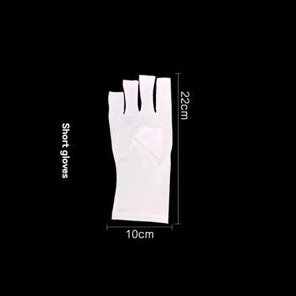 Professional Anti-UV Gel Gloves for Manicures - Stretchy Fingerless Protection for Nail Art Home And Outdoor Use