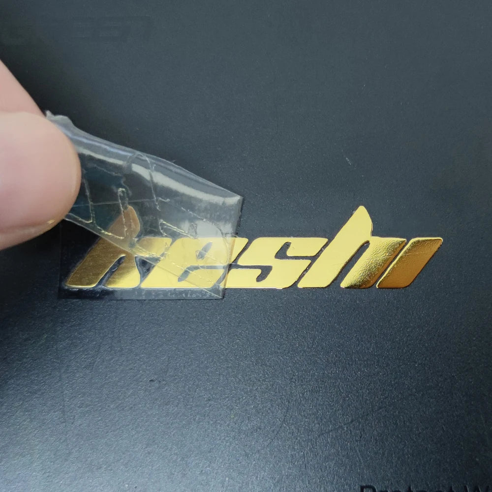 10PCS Custom Text Name Metal 3D Transfer Sticker Logo Multiple Gold and Silver Colors for Easy Tearing