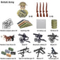 WWII Infantry Military Soldier War National Army Mini Gun armament Models Building Blocks Building Blocks Toys for Kids