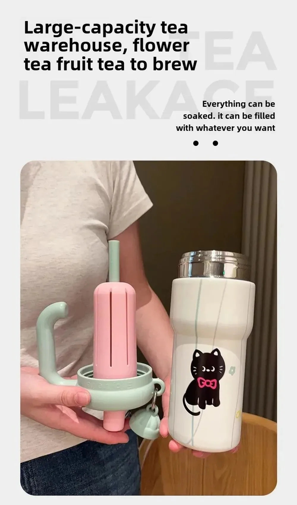 Fashion High Aesthetic Students Straw Mug 316 Stainless Steel 600ML Iced Cup Large Capacity Insulated Thermal Cup Men And Women