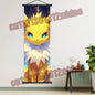 Pokemon Anime, Bulbasaur, Charizard, Eevee, Pikachu, Print Art White Canvas Scroll Painting Modern Room Decor Wall Art Painting