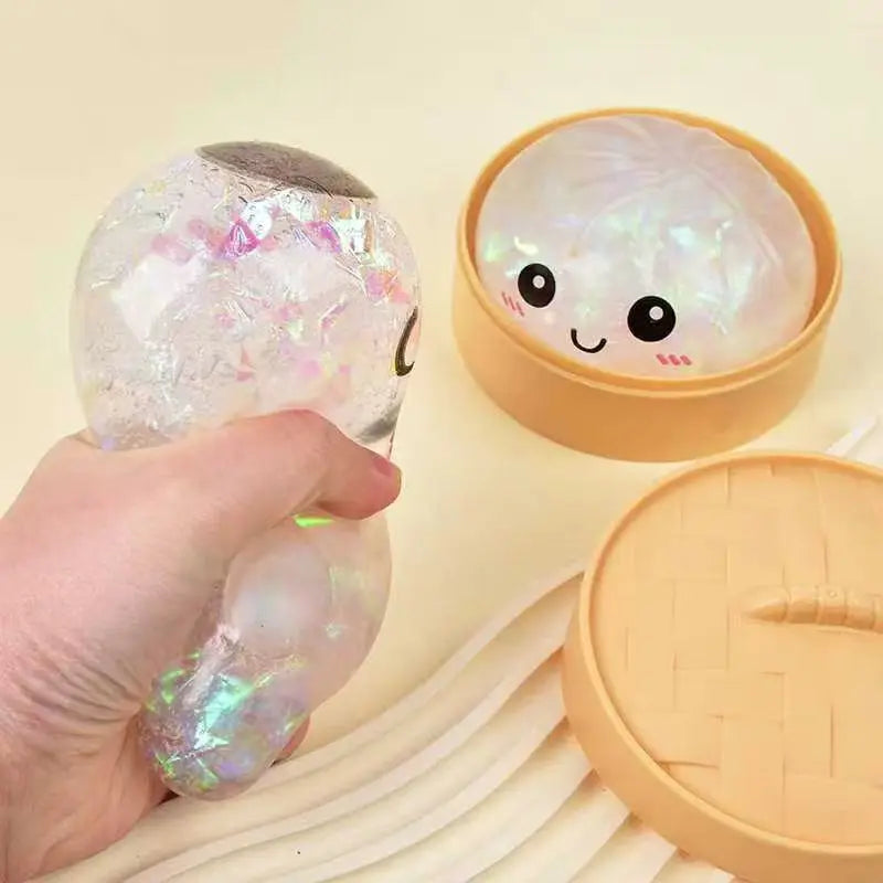 Soft Gel Simulation Bun Squishy Toy Creative Stress Relief Fidget Toy Blind Box for Adults