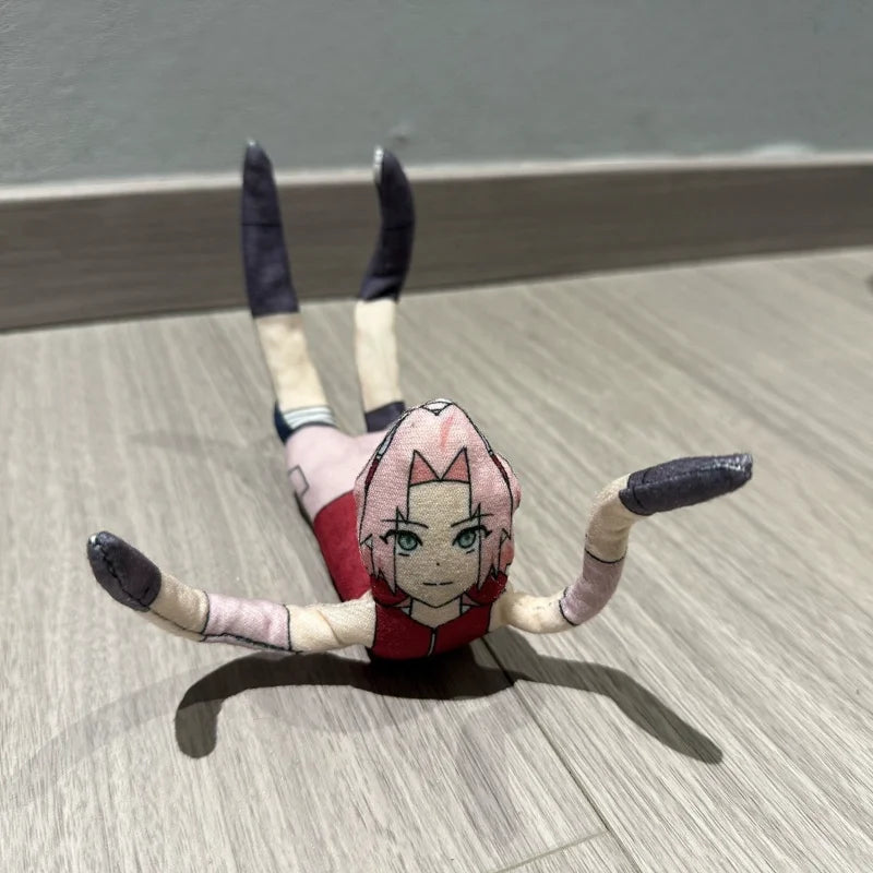 28cm NARUTO Plush Toy Kakashi Anime Cosplay Keychain Cotton Doll Slender Twistable Shape Room Abstract Model Decoration Gift Toy