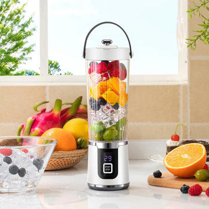 Portable Electric Juicing Cup, Mini Wireless Fruit Blender, USB Rechargeable Multifunctional Kitchen Juicer for Outdoor Use